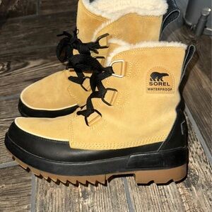 Sorel Tan and Black Waterproof Boots